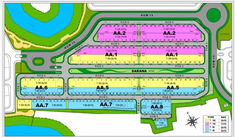 Orlens Cluster Site Plan - Modern Minimalist Layout