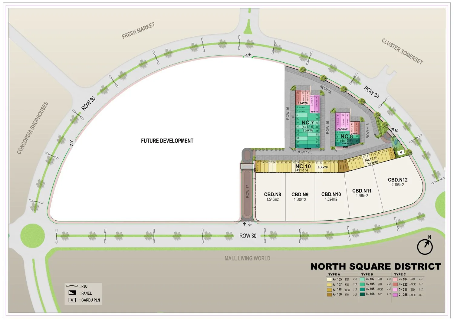 Tipe 184 STD (3 Lantai) — Siteplan